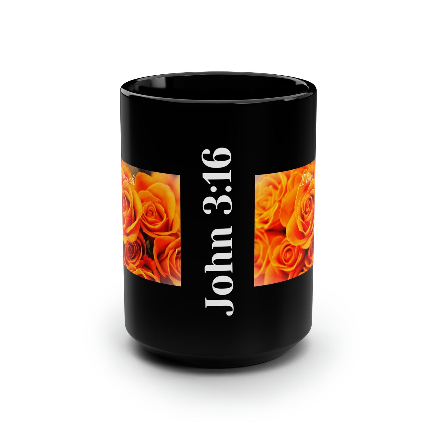 John 3:16 Black Mug, 15oz