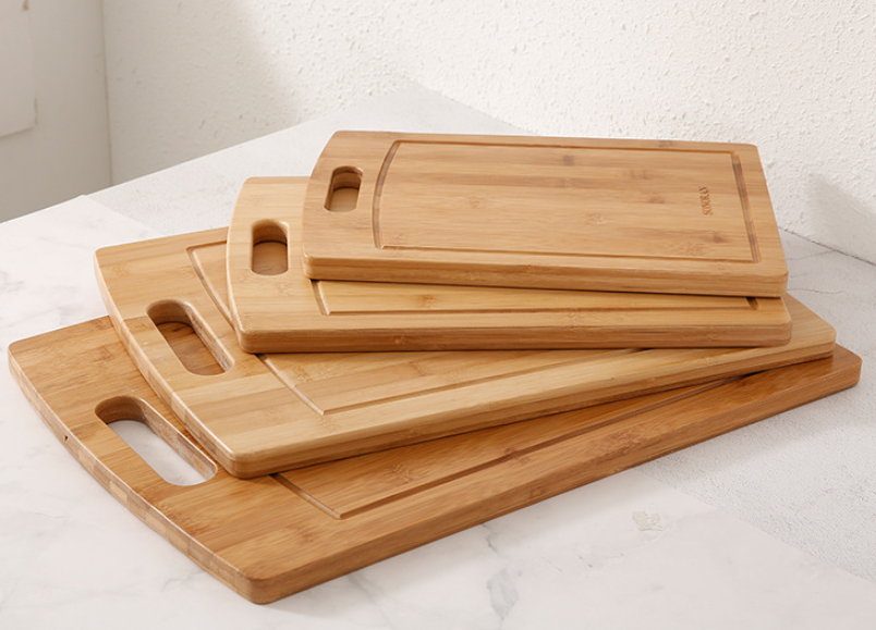 Joint pain symptoms? This bamboo cutting board is both gorgeous and practical, making it perfect for any kitchen, close up