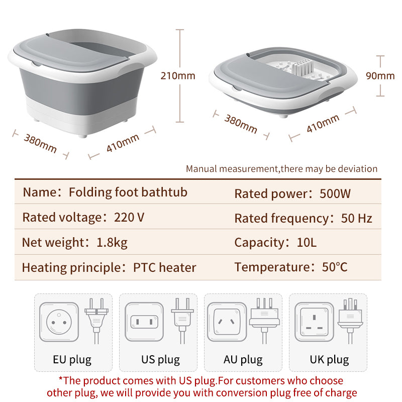 Relax and soothe your inflammed arthritis feet with our Electric Foot Bath,  front angle