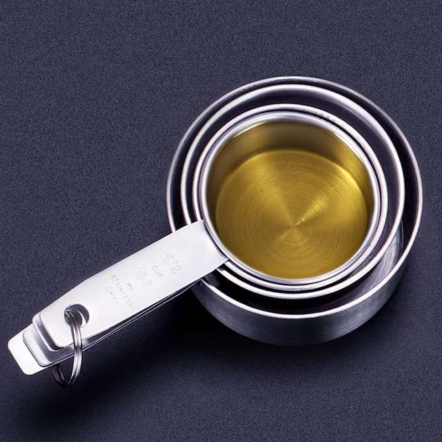 Stainless Steel Measuring Cup and Spoon Set