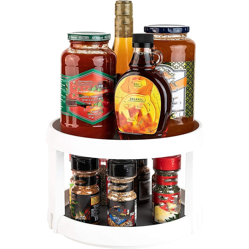 Arthritis Friendly - Multi Level Rotary Kitchen Spice Manager for Cabinets, Pantries, Bathrooms, Refrigerators