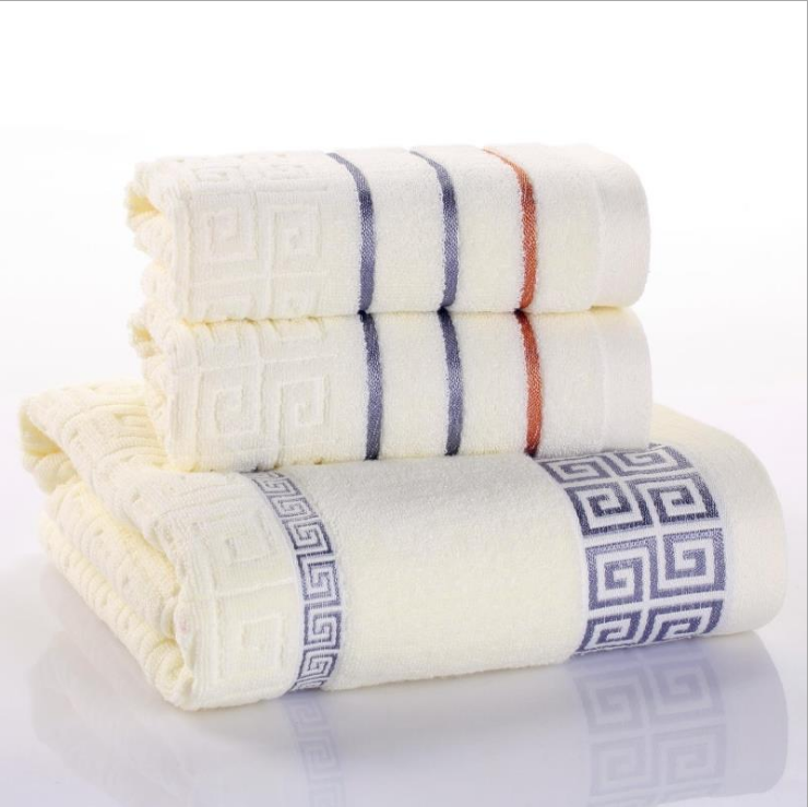 Colorful Three-Piece Cotton Towel Set