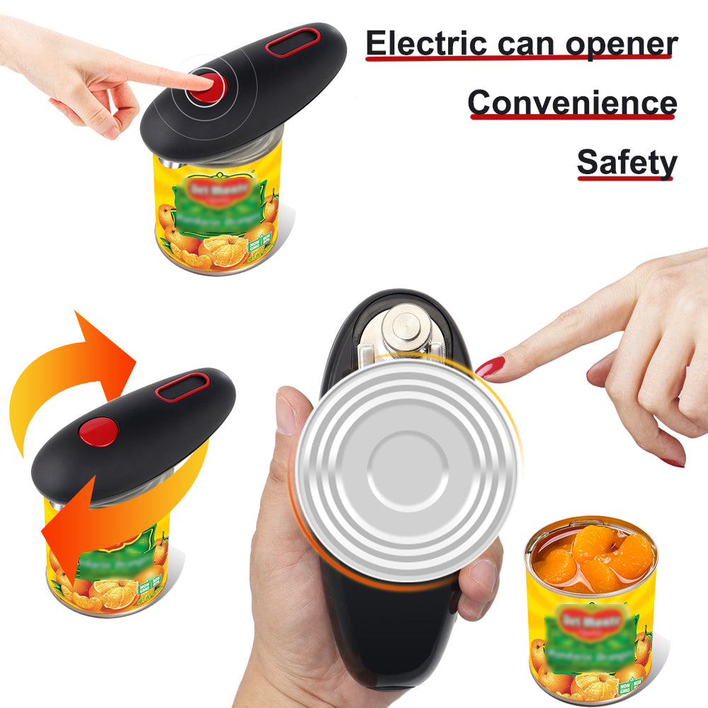 Electric Can Opener Automatic Bottle Opener Cordless. Designed with individuals with arthritis in mind, front  side