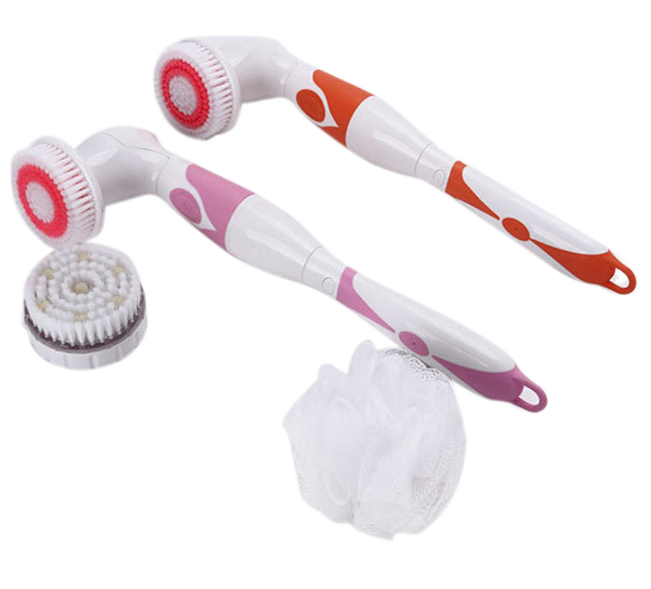 Arthritis Sufferers - This Long Handle Design Electric Bath Brush provides a deeper and more thorough cleansing experience, side view