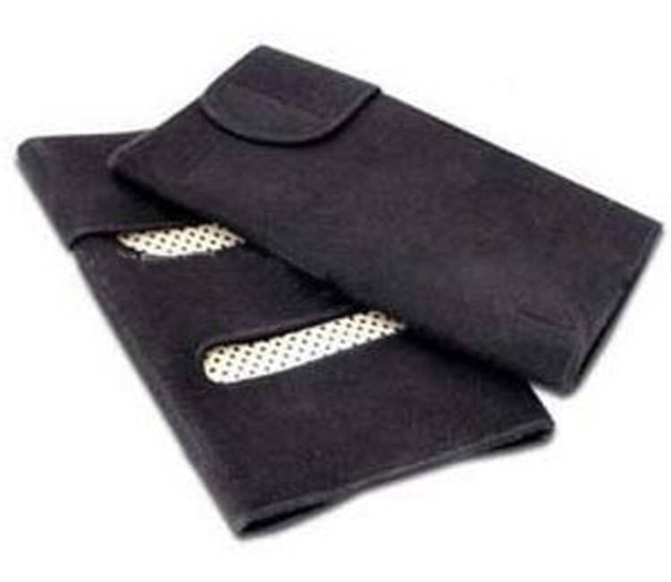 self-heating knee pads provide warmth and support to alleviate arthritis knee pain and discomfort, close up