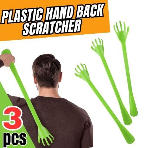 3 Pack-Long Handle Plastic Back Scratcher & Shoe Horn Combo Pack