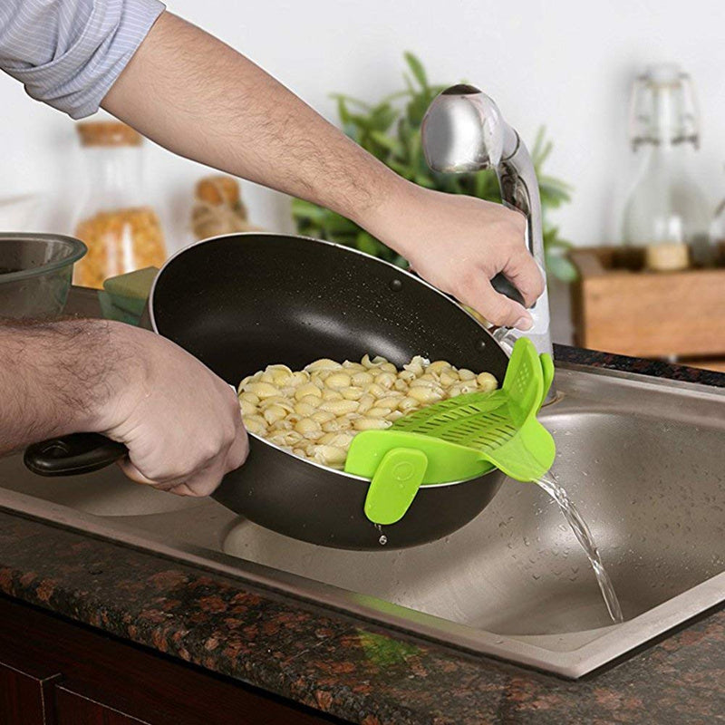 Kitchen Food Strainer for Pots, Pans, and Bowls