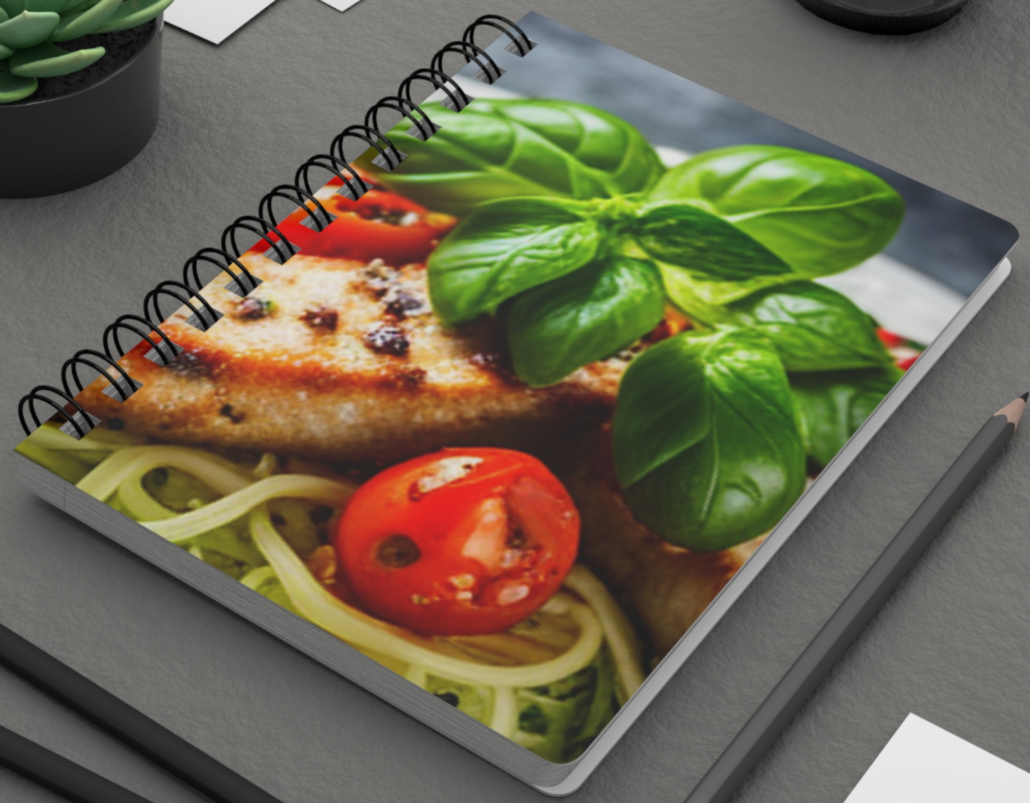 Mediterranean Food Dish Spiral Bound Journal