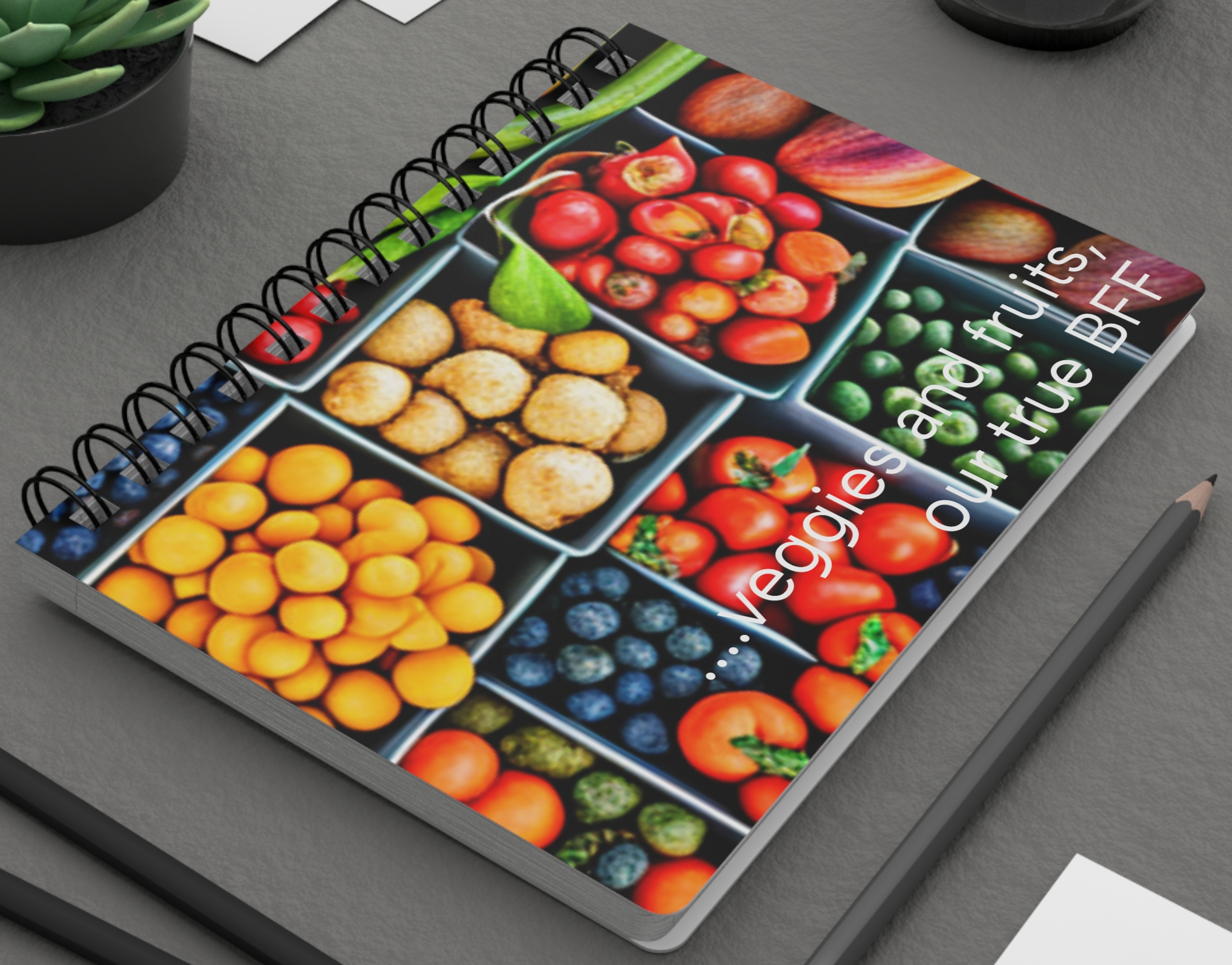 Multicolor notebook for arthritis sufferers, front side,