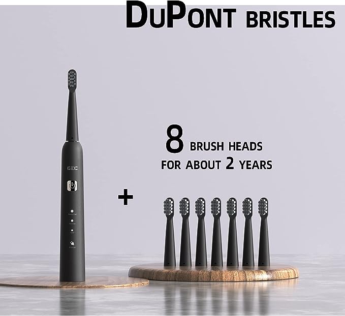 Adult 8 Brush Heads Electric Toothbrush