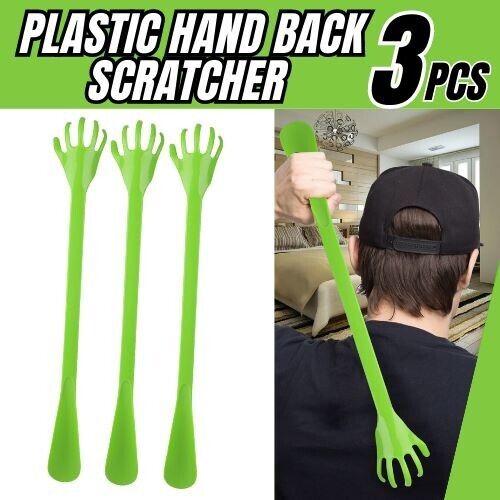 3 Pack-Long Handle Plastic Back Scratcher & Shoe Horn Combo Pack