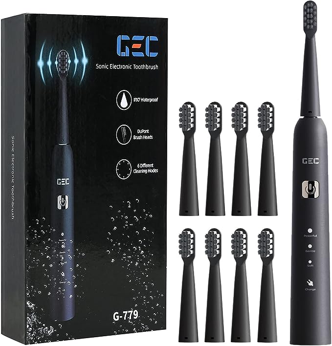 Arthritis sufferers, upgrade your oral hygiene routine with the Adult 8 Brush Heads Electric Toothbrush, up close